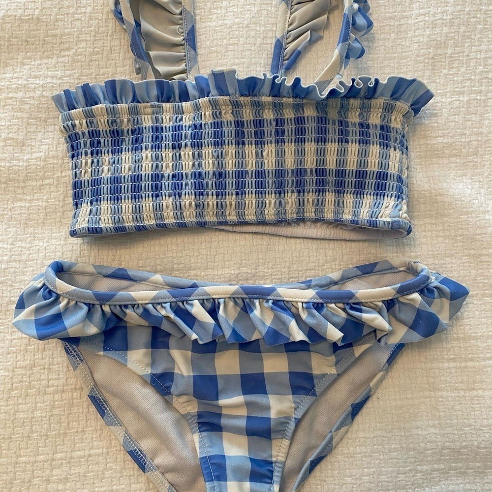 Polo Ralph Lauren Blue Checkered Kids Swim Set